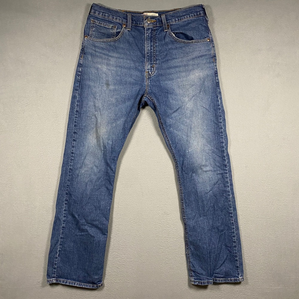 Signature by Levi Strauss Bootcut Jeans Mens 34x30 Blue Medium Wash Stretch
